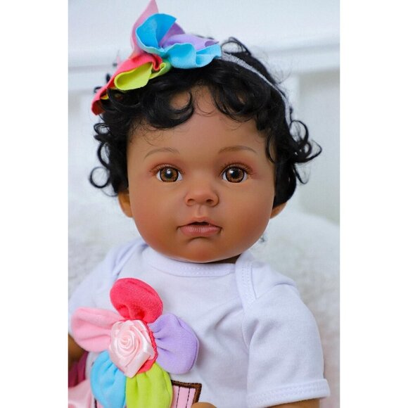 🆕20Inch African American Newborn Full Body Vinyl Doll Brown Hispanic Dolls - Picture 2 of 6
